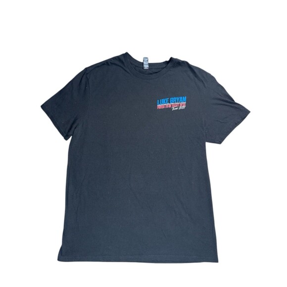 Luke Bryan Proud To Be Right Here 2021 Concert Tour T-Shirt Black Tee Men Large - Picture 2 of 9